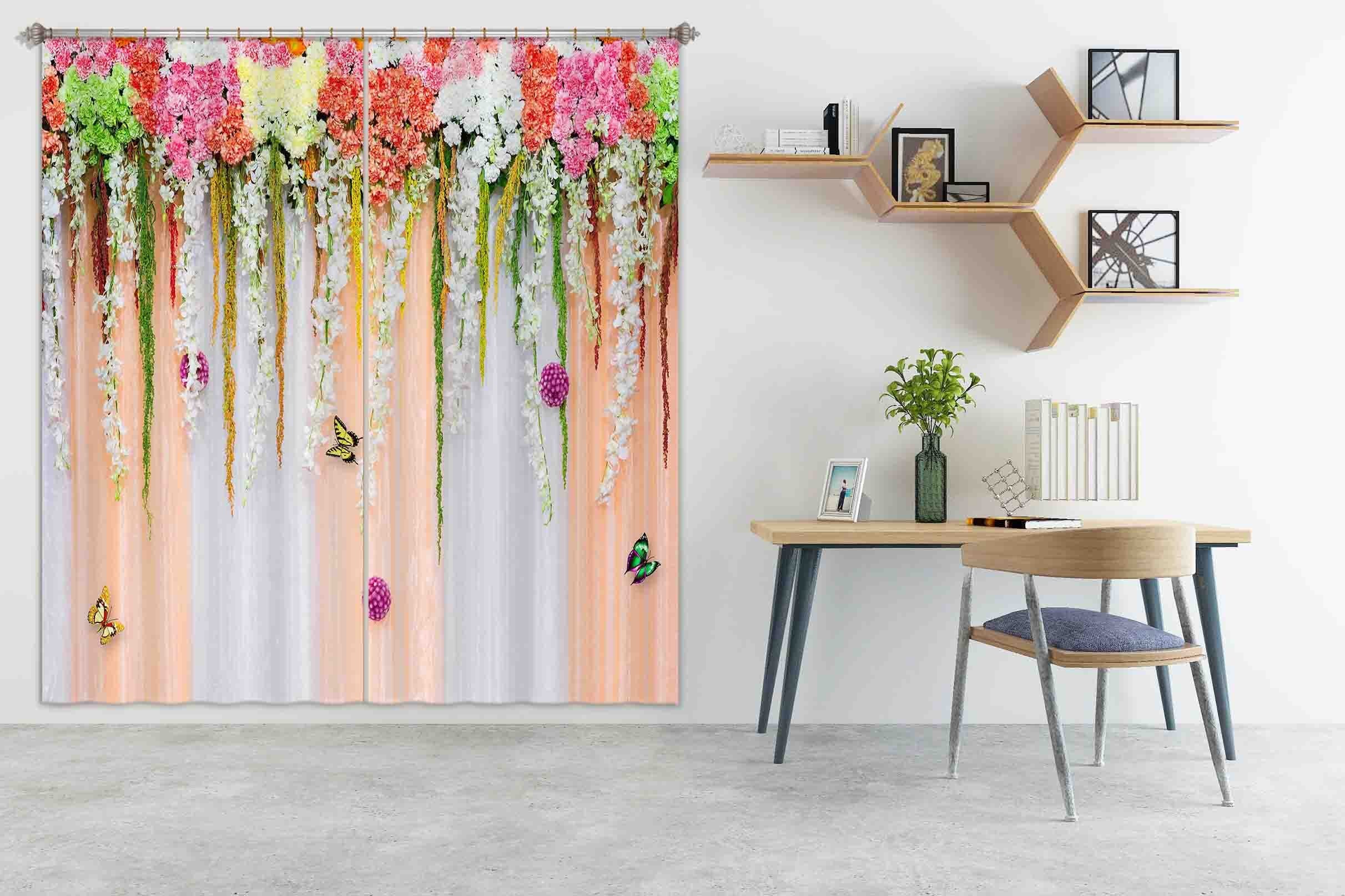 3D Flower Wall 844 Curtains Drapes Wallpaper AJ Wallpaper 