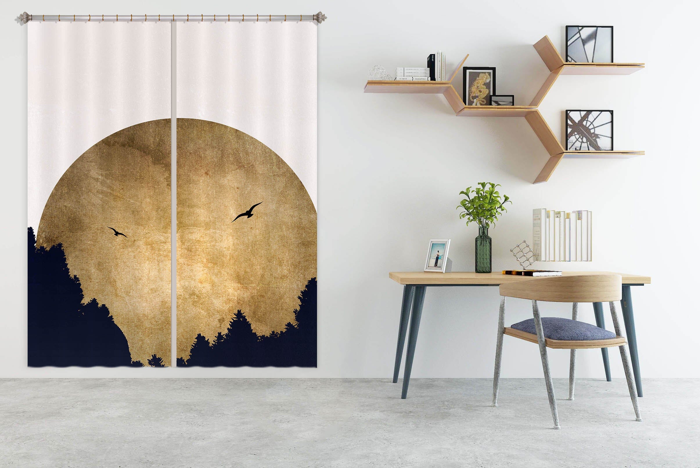 3D Black Forest 1132 Boris Draschoff Curtain Curtains Drapes Curtains AJ Creativity Home 