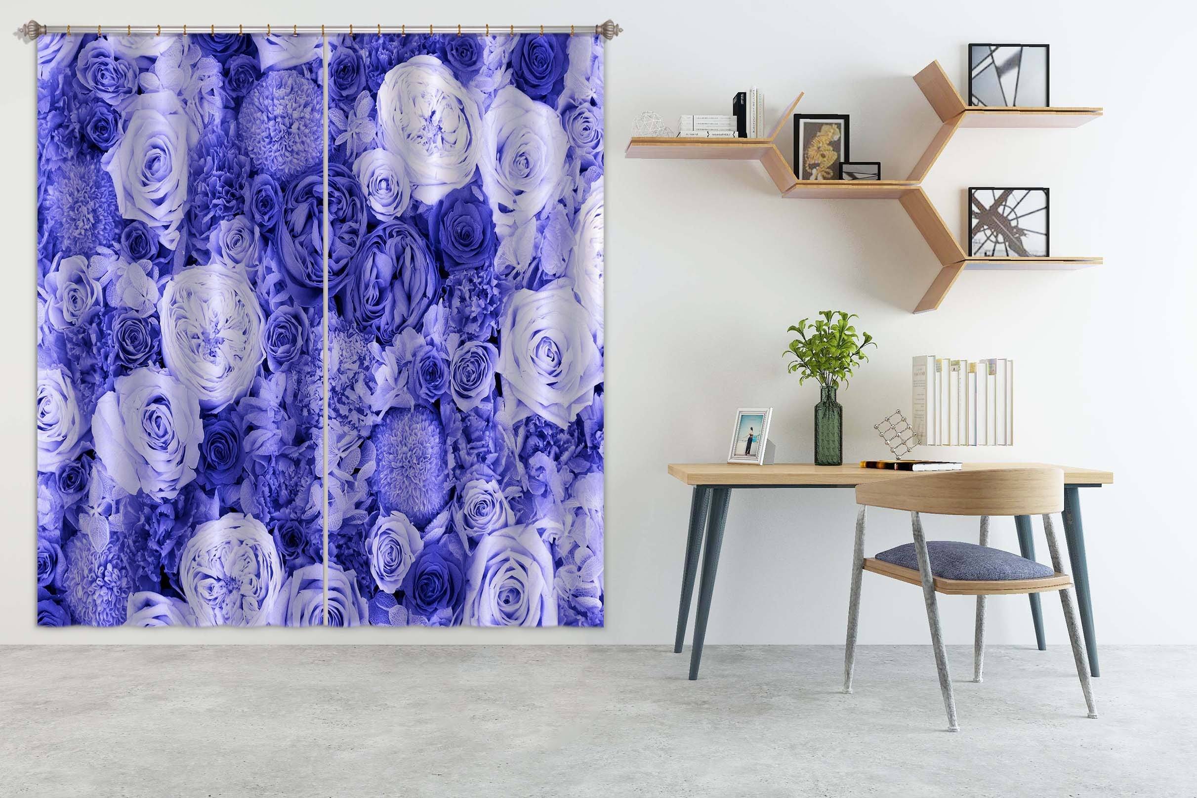 3D Beautiful Rose 042 Noirblanc777 Curtain Curtains Drapes Curtains AJ Creativity Home 