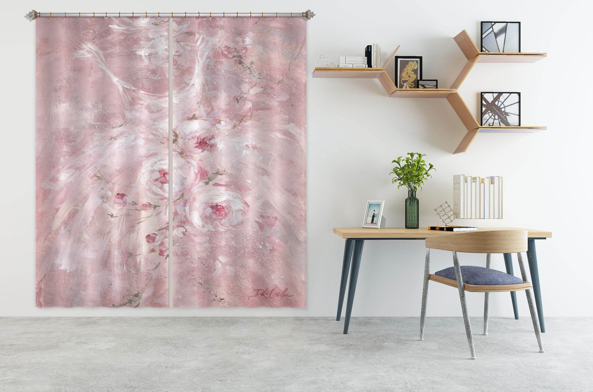 3D Pink Skirt Petals 2190 Debi Coules Curtain Curtains Drapes