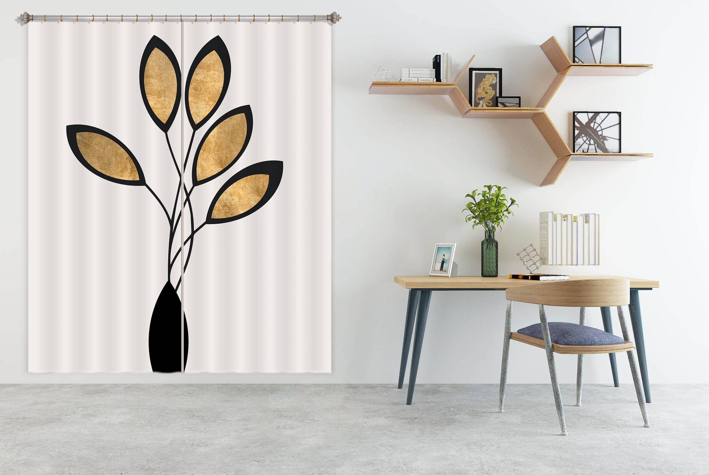 3D Leaves Growing 1024 Boris Draschoff Curtain Curtains Drapes Curtains AJ Creativity Home 