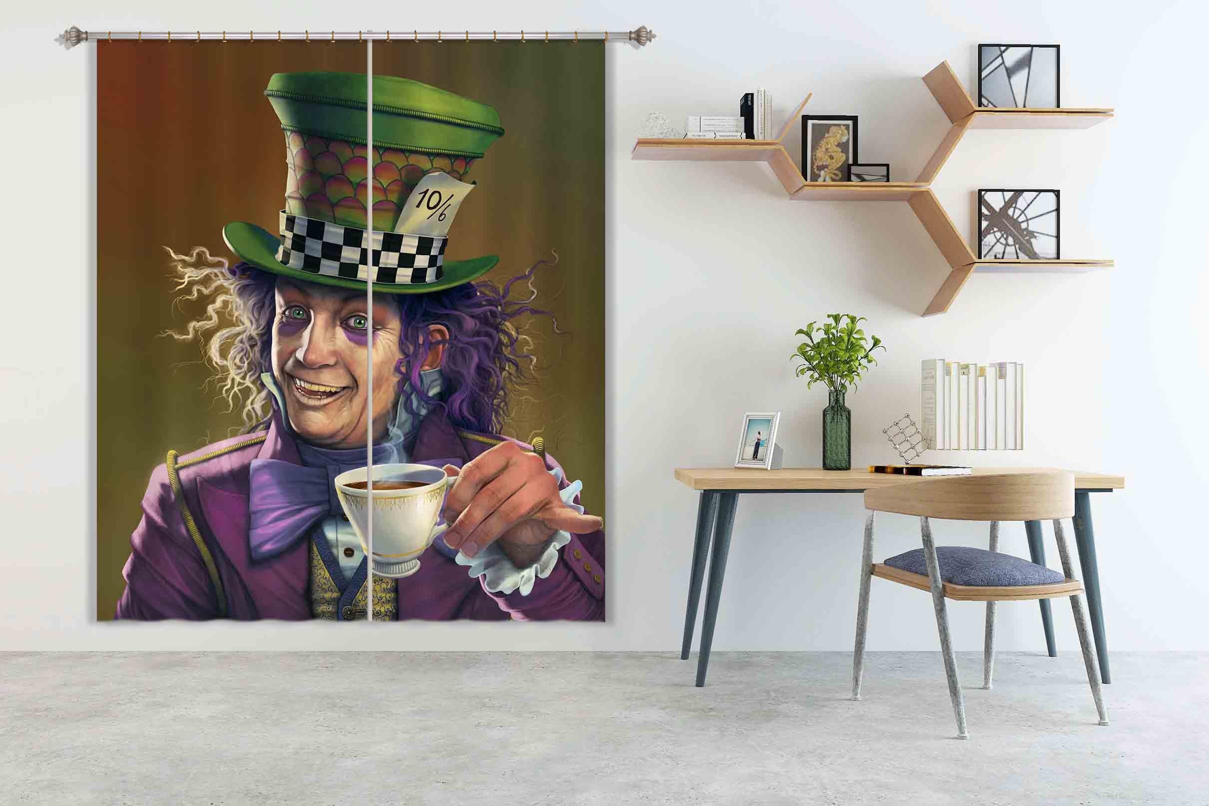 3D Mad Hatter Def 050 Vincent Hie Curtain Curtains Drapes Curtains AJ Creativity Home 