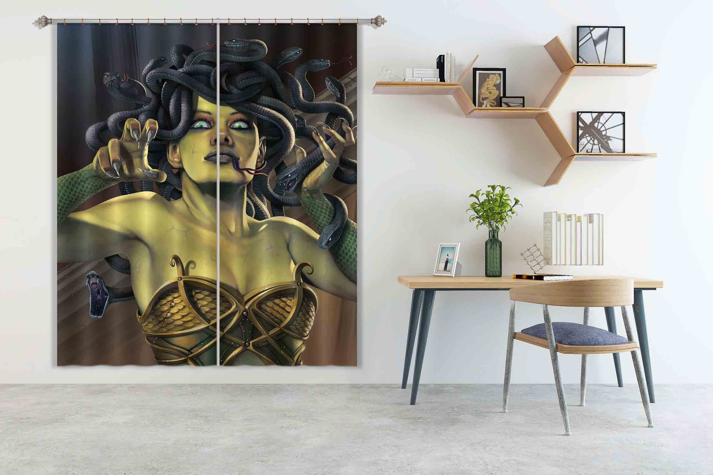 3D Medusa 051 Vincent Hie Curtain Curtains Drapes Curtains AJ Creativity Home 