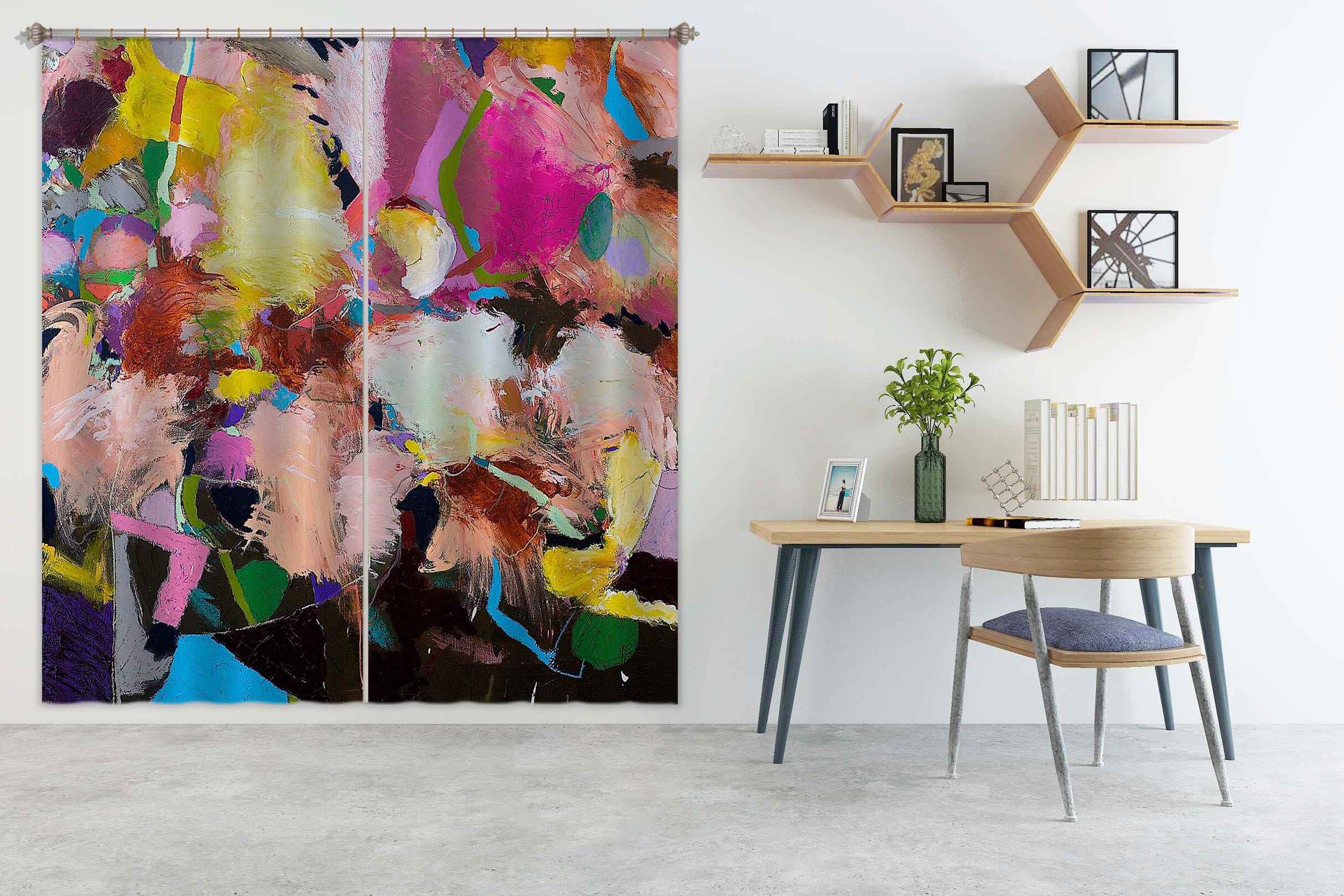 3D Colored Painting 046 Allan P. Friedlander Curtain Curtains Drapes Curtains AJ Creativity Home 