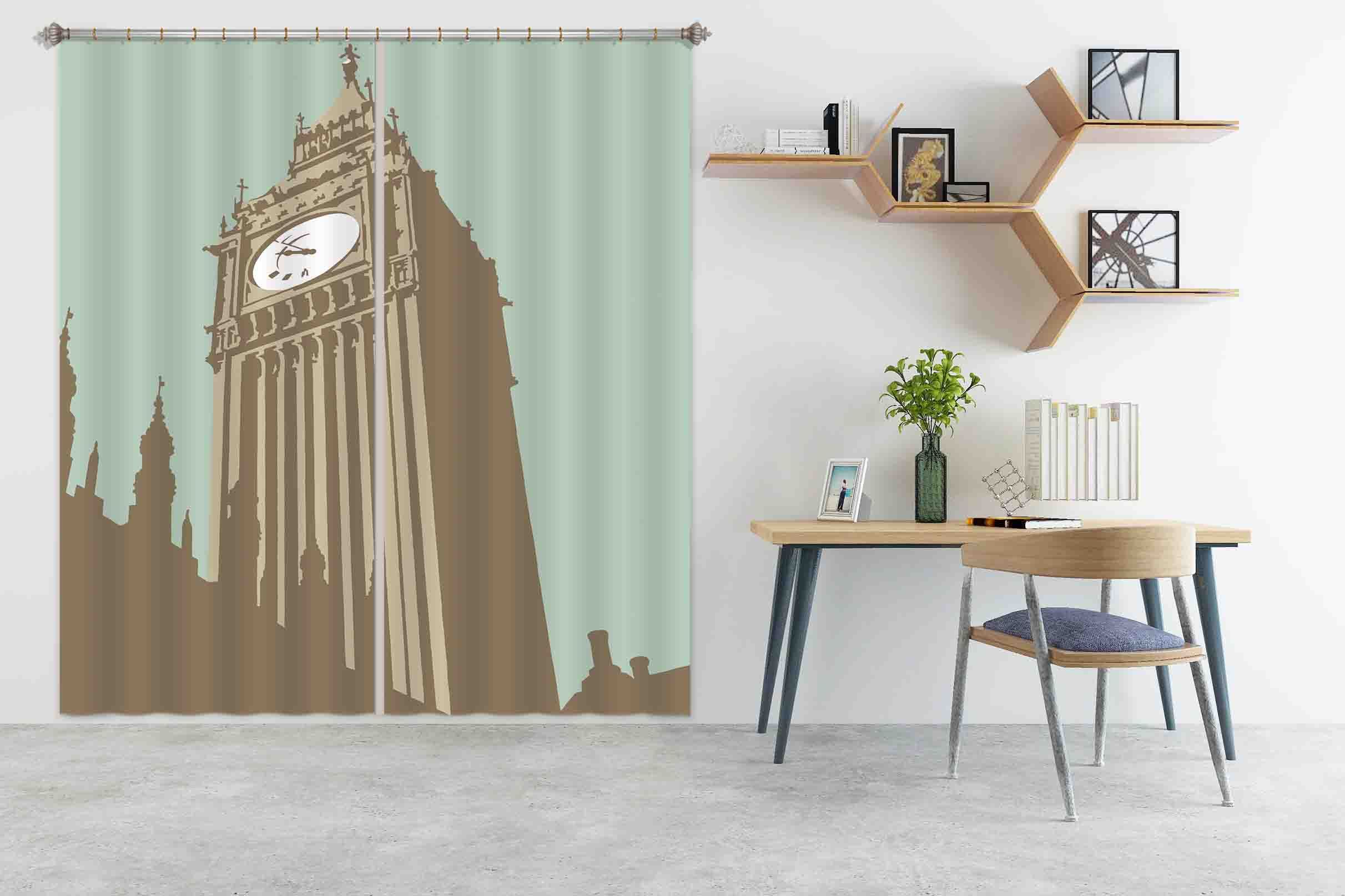 3D Big Ben 101 Steve Read Curtain Curtains Drapes Curtains AJ Creativity Home 