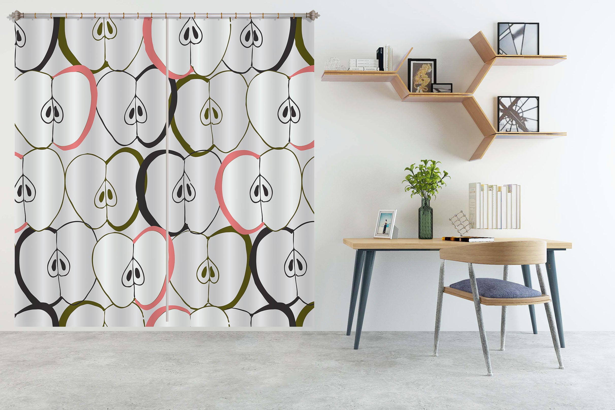 3D Apple Pattern 111104 Kashmira Jayaprakash Curtain Curtains Drapes