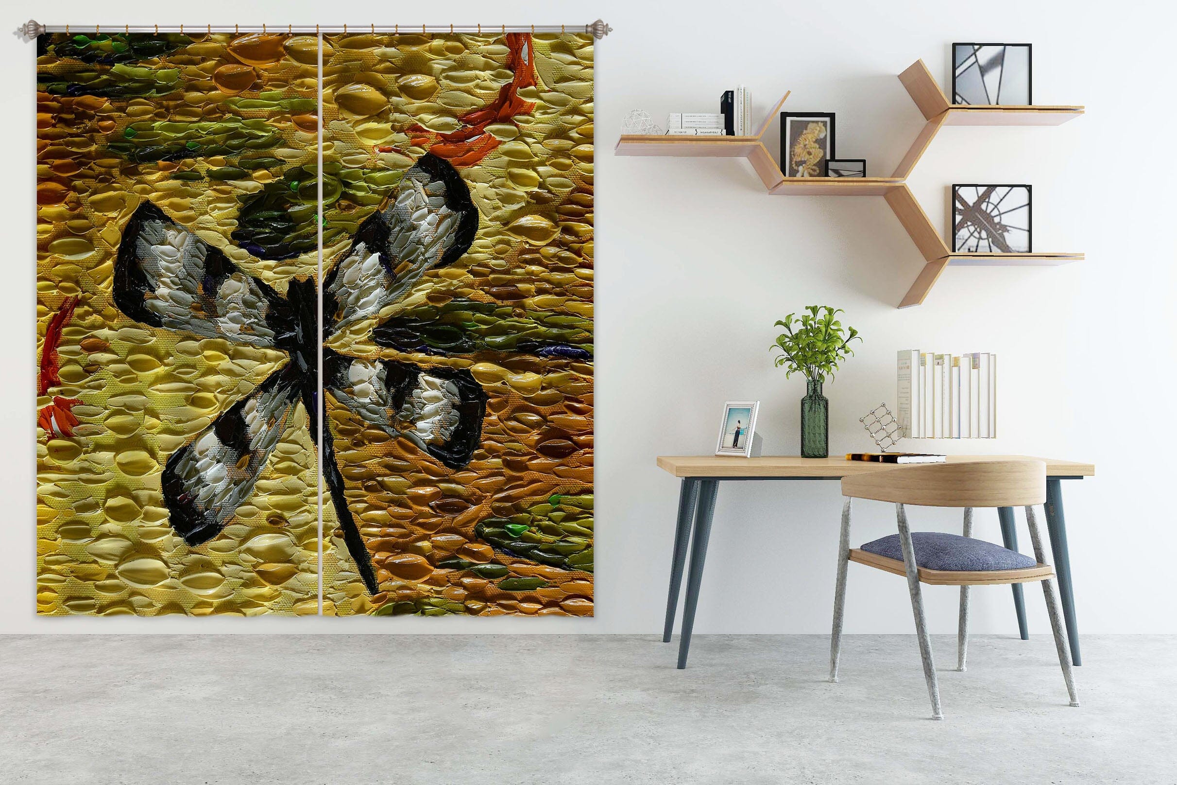 3D Butterfly Kite 046 Dena Tollefson Curtain Curtains Drapes Curtains AJ Creativity Home 