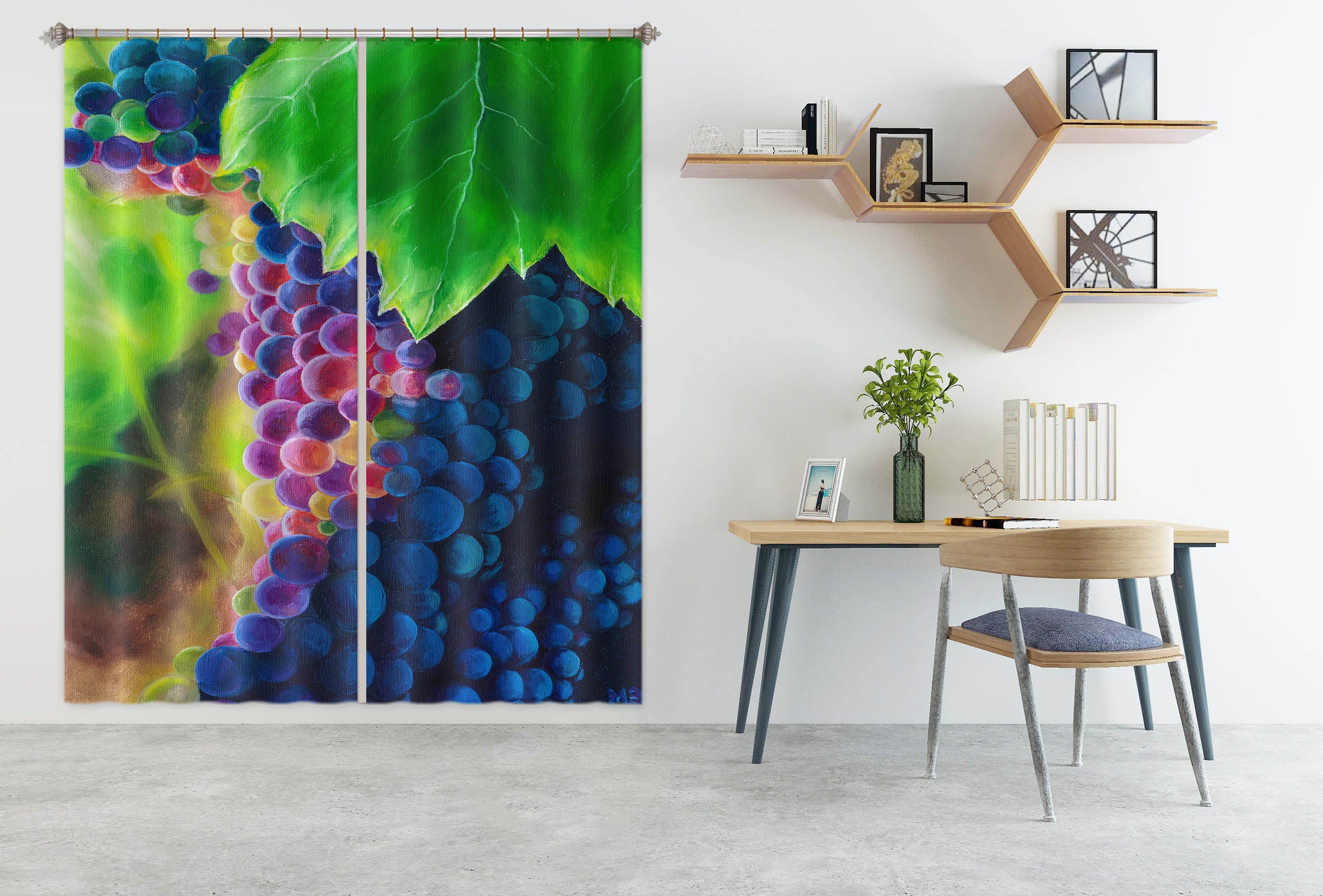3D Grape 1740 Marina Zotova Curtain Curtains Drapes
