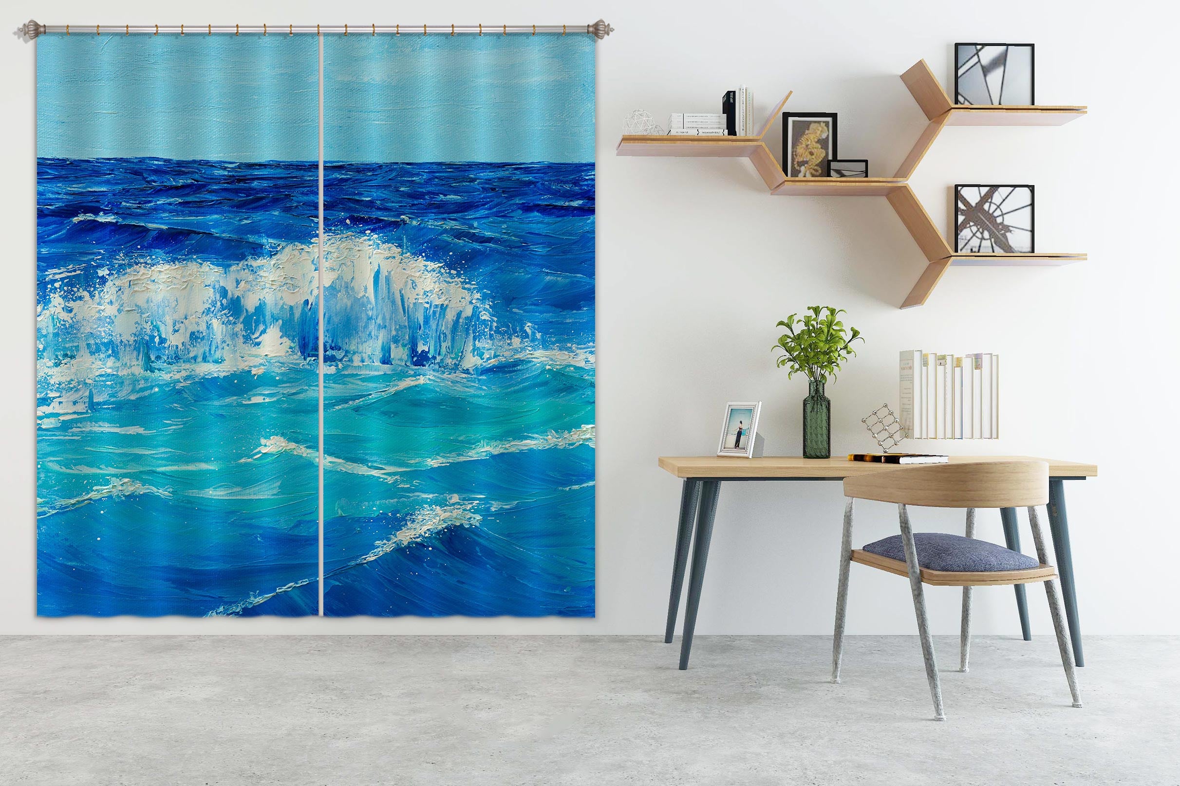 3D Waves 1708 Marina Zotova Curtain Curtains Drapes