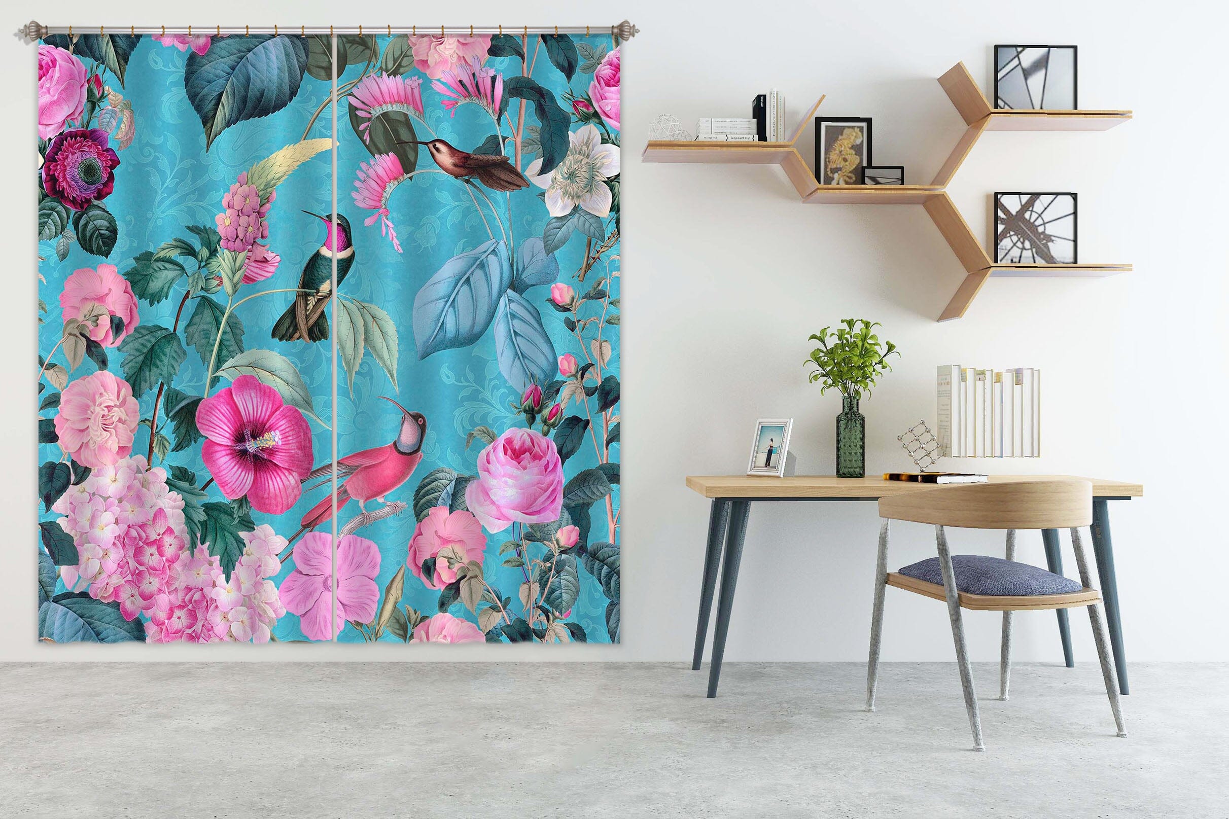 3D Flowers And Birds 059 Andrea haase Curtain Curtains Drapes Curtains AJ Creativity Home 