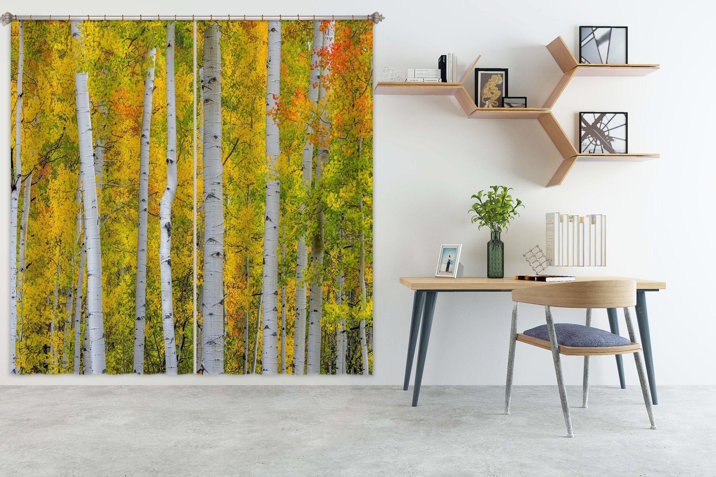 3D Autumn Forest 169 Marco Carmassi Curtain Curtains Drapes Curtains AJ Creativity Home 