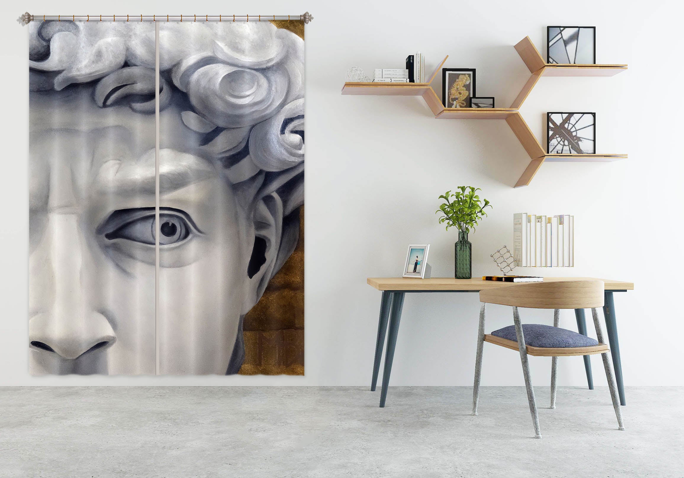 3D Statue Of David 11006 Matthew Holden Bates Curtain Curtains Drapes