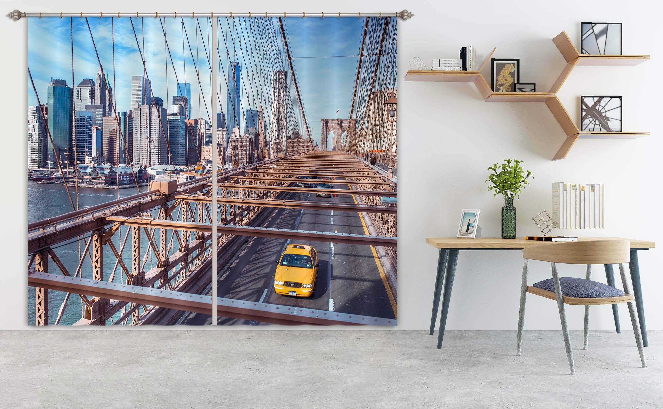 3D Bridge City 221 Assaf Frank Curtain Curtains Drapes Curtains AJ Creativity Home 