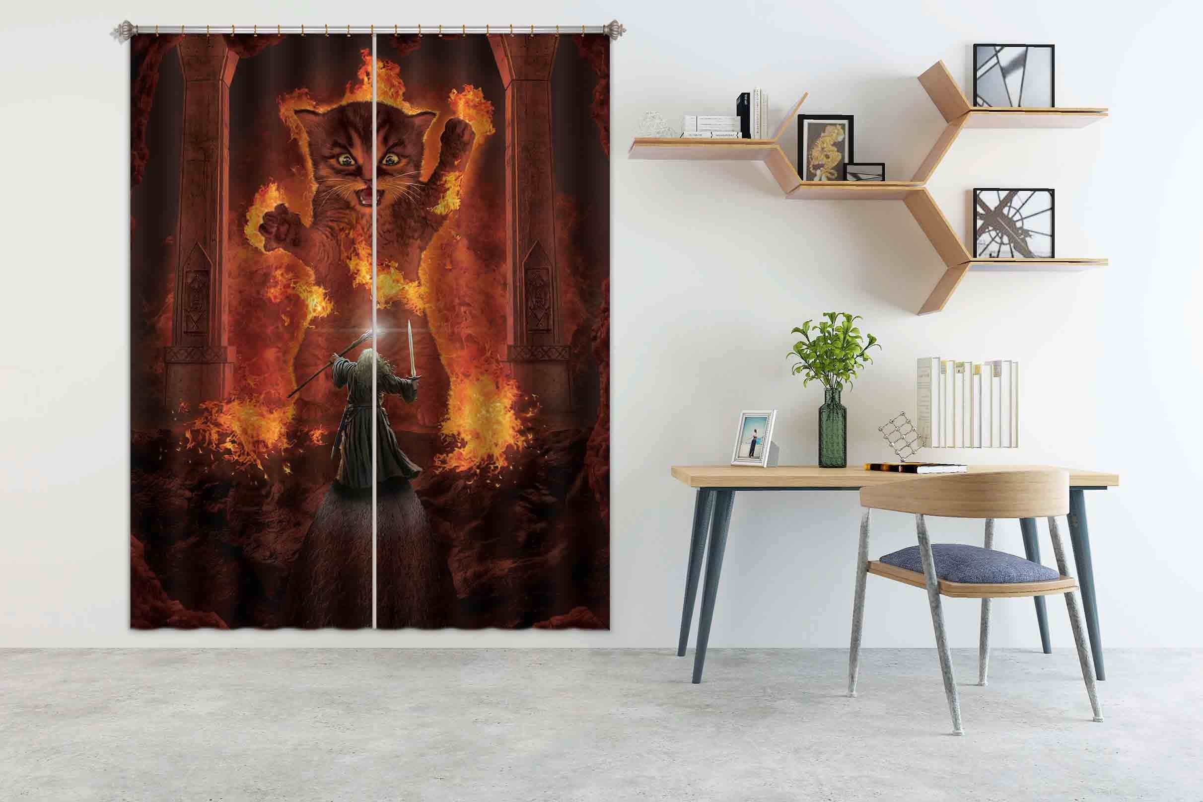 3D You Shall Not Pass 097 Vincent Hie Curtain Curtains Drapes Curtains AJ Creativity Home 