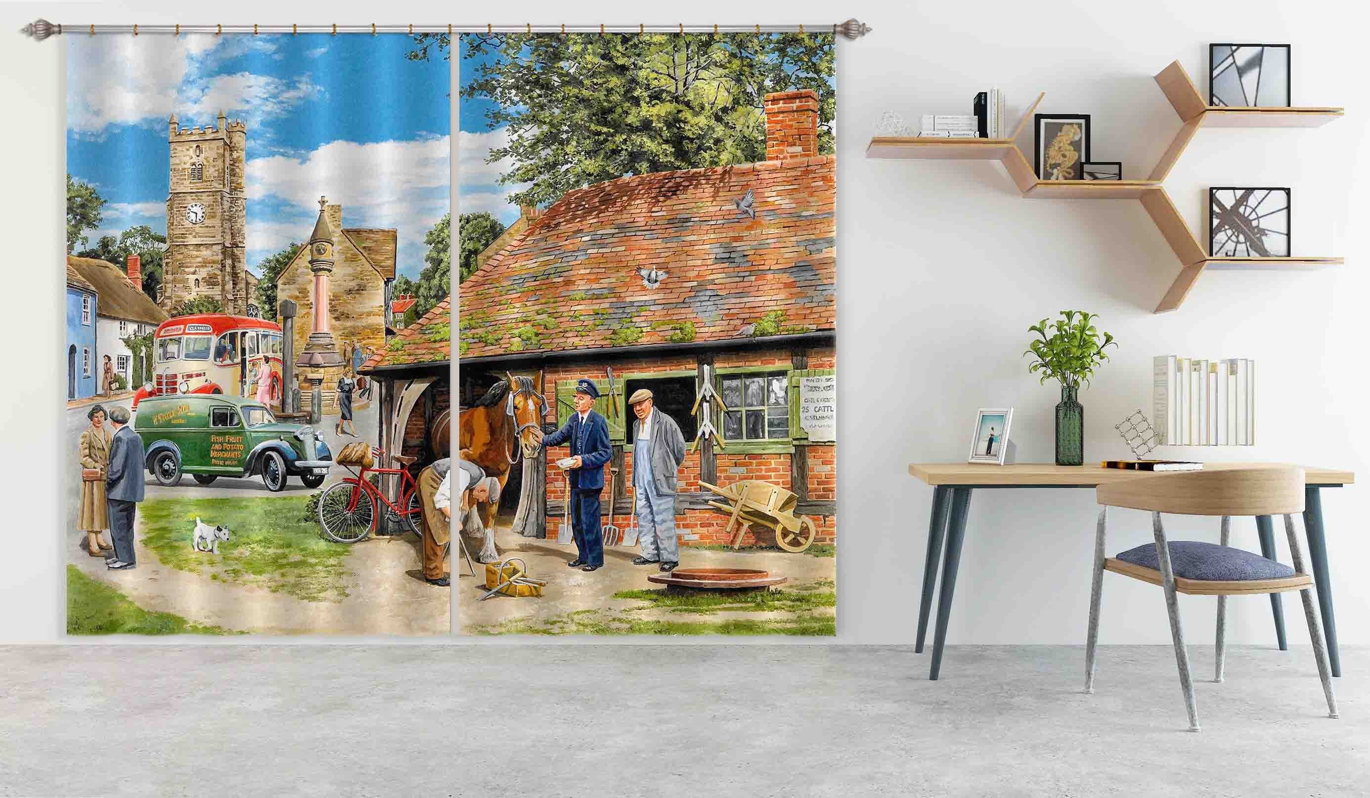 3D Letters For The Blacksmith 074 Trevor Mitchell Curtain Curtains Drapes Curtains AJ Creativity Home 