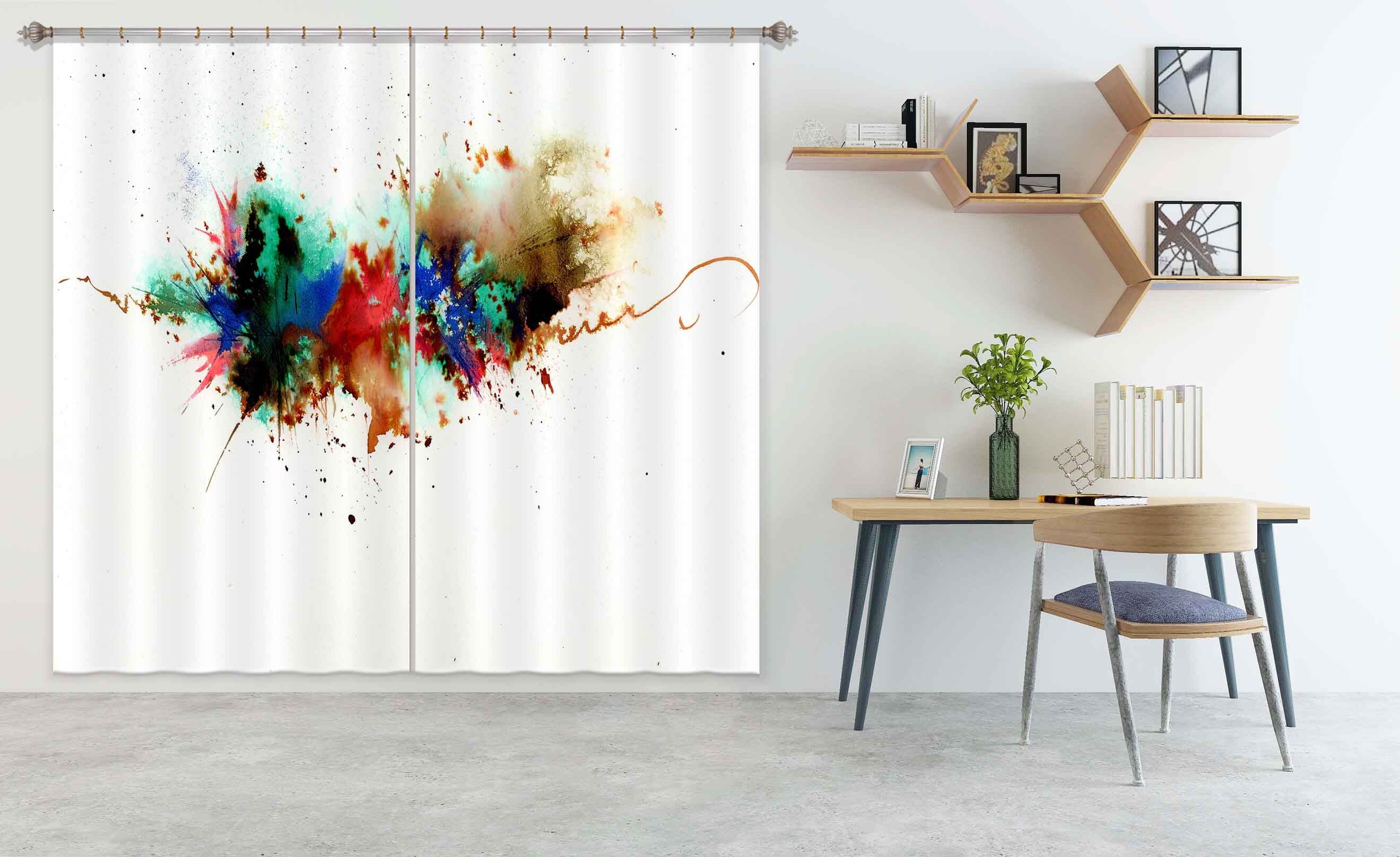 3D Color Splash 009 Anne Farrall Doyle Curtain Curtains Drapes Curtains AJ Creativity Home 