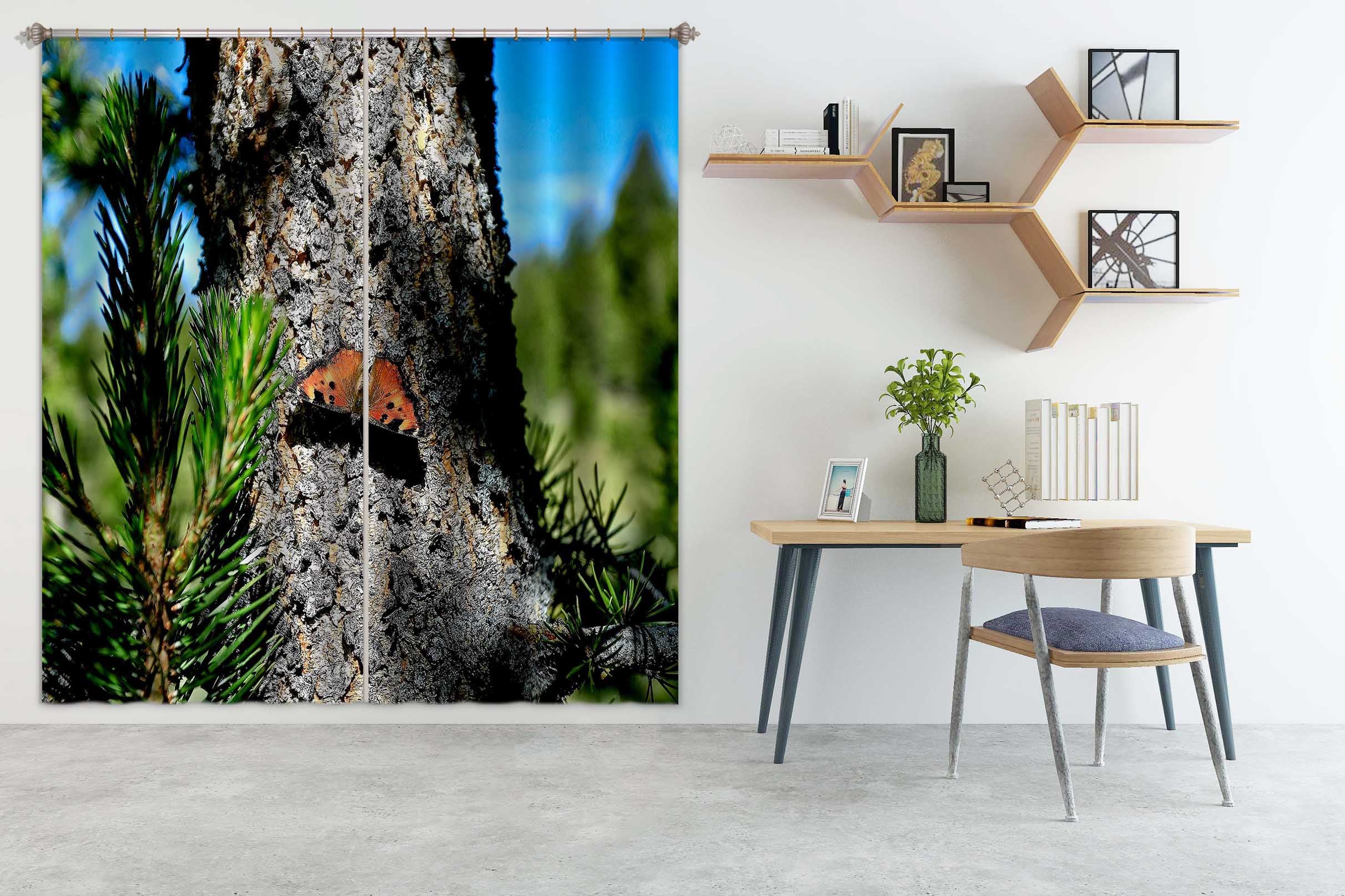 3D Trunk Butterfly 61208 Kathy Barefield Curtain Curtains Drapes