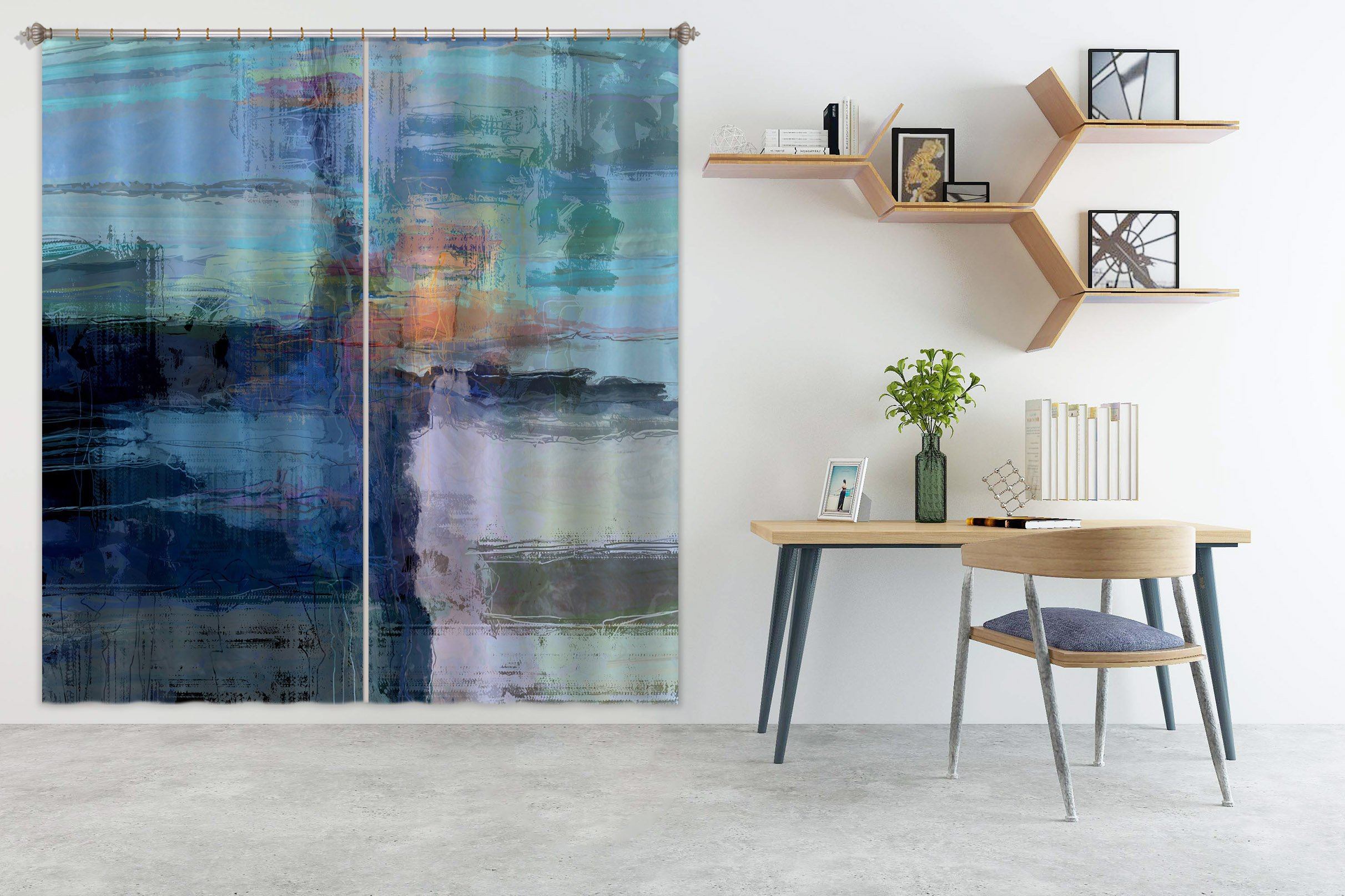 3D Black Smoke 041 Michael Tienhaara Curtain Curtains Drapes Curtains AJ Creativity Home 