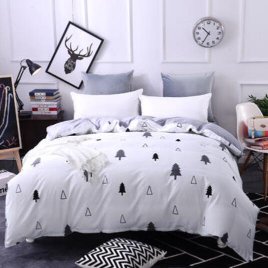 3D Black And White Small Tree 4154 Bed Pillowcases Quilt