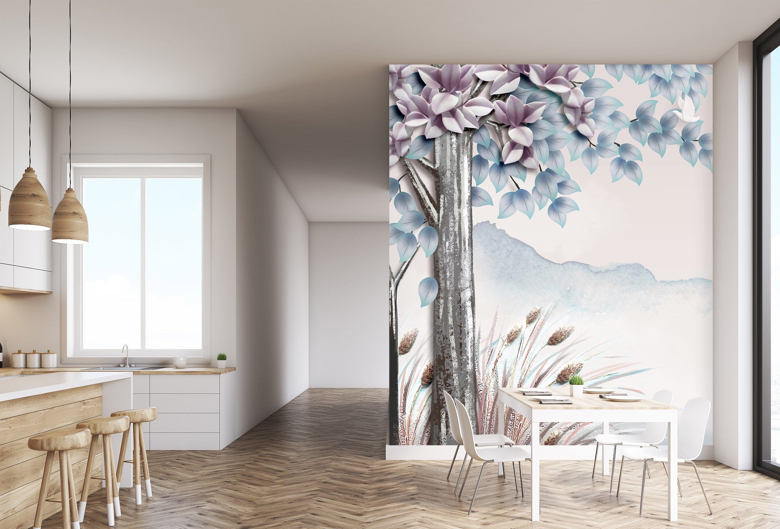 3D Painted Tree 1834 Wall Murals Wallpaper AJ Wallpaper 2 