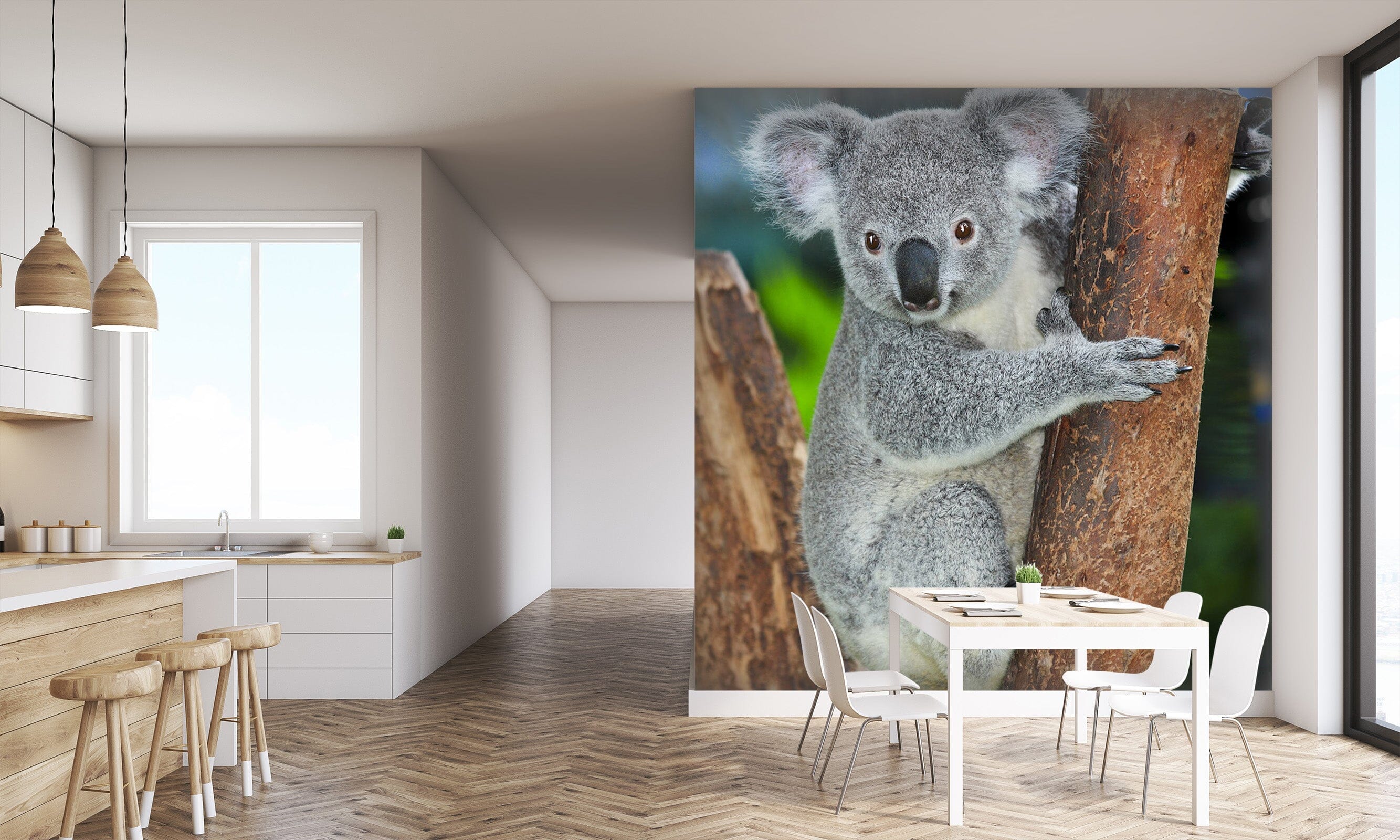 3D Koala Tree 307 Wall Murals Wallpaper AJ Wallpaper 2 