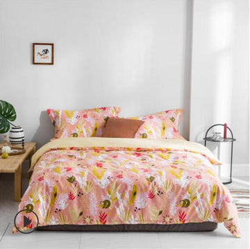 3D Orange Pink Pattern 14095 Bed Pillowcases Quilt