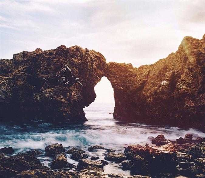 3D Sunshine Cliff Rock 534 Wallpaper AJ Wallpaper 