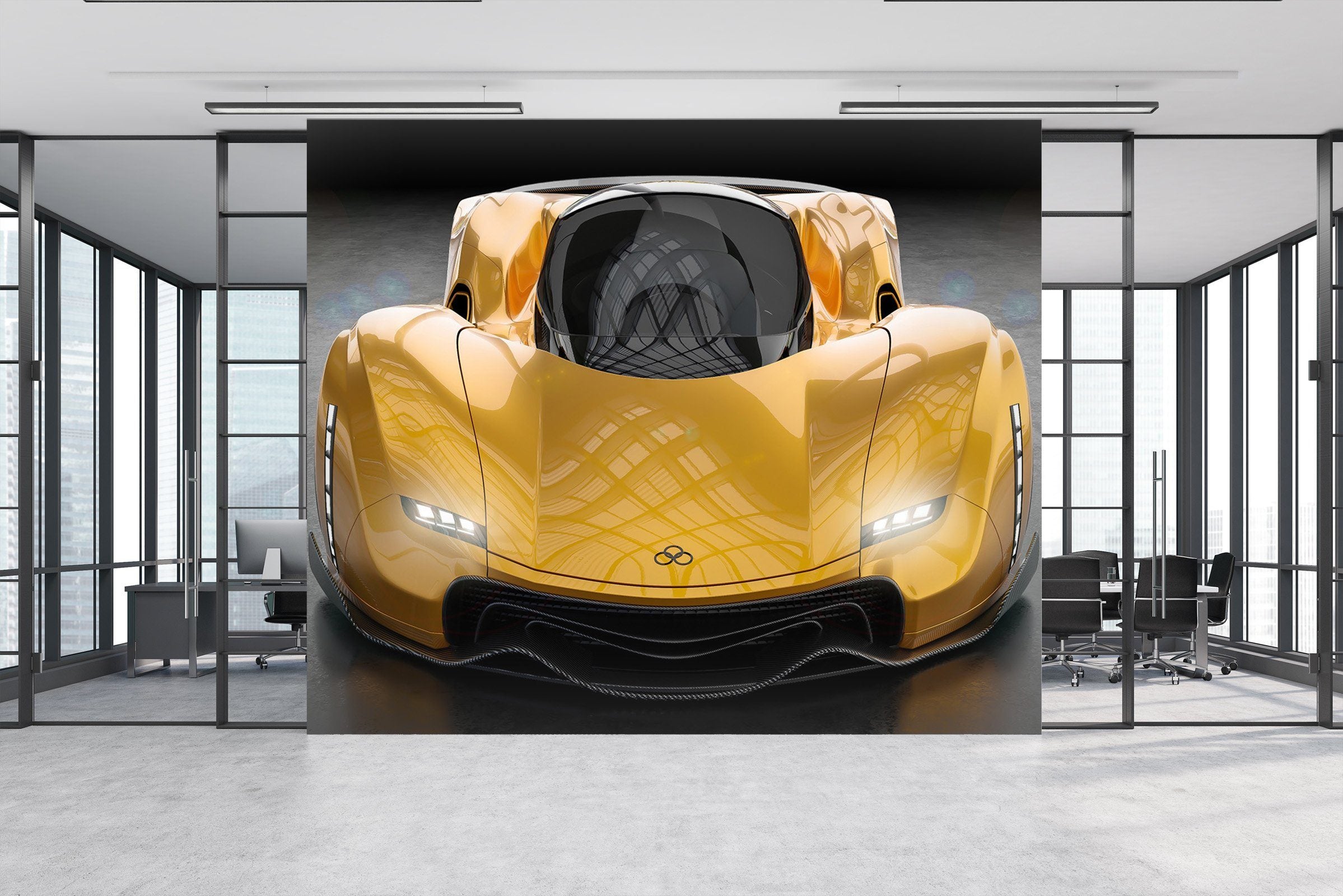 3D Yellow Front 956 Vehicle Wall Murals Wallpaper AJ Wallpaper 2 