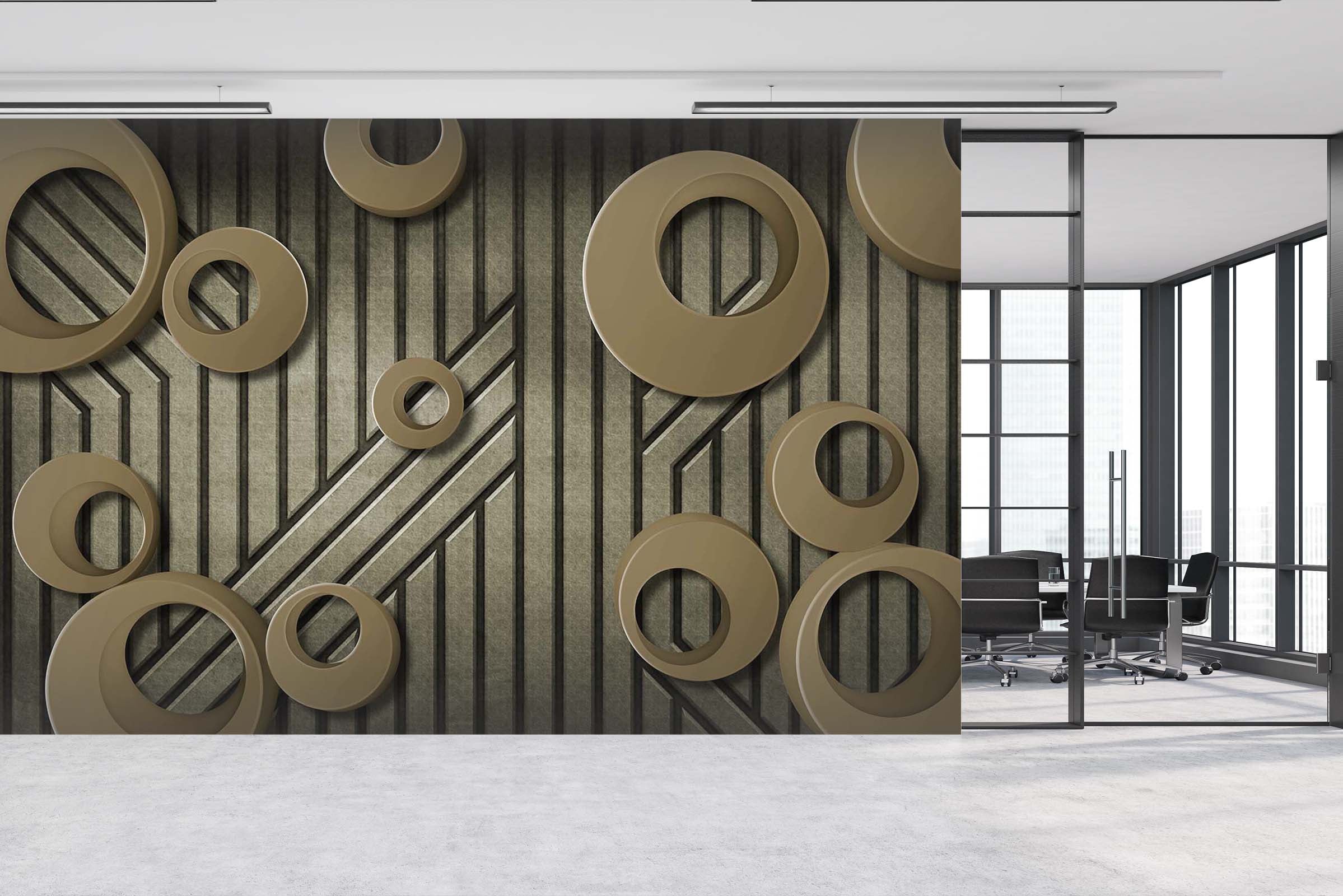 3D Circle Stripe 011 Wall Murals Wallpaper AJ Wallpaper 2 