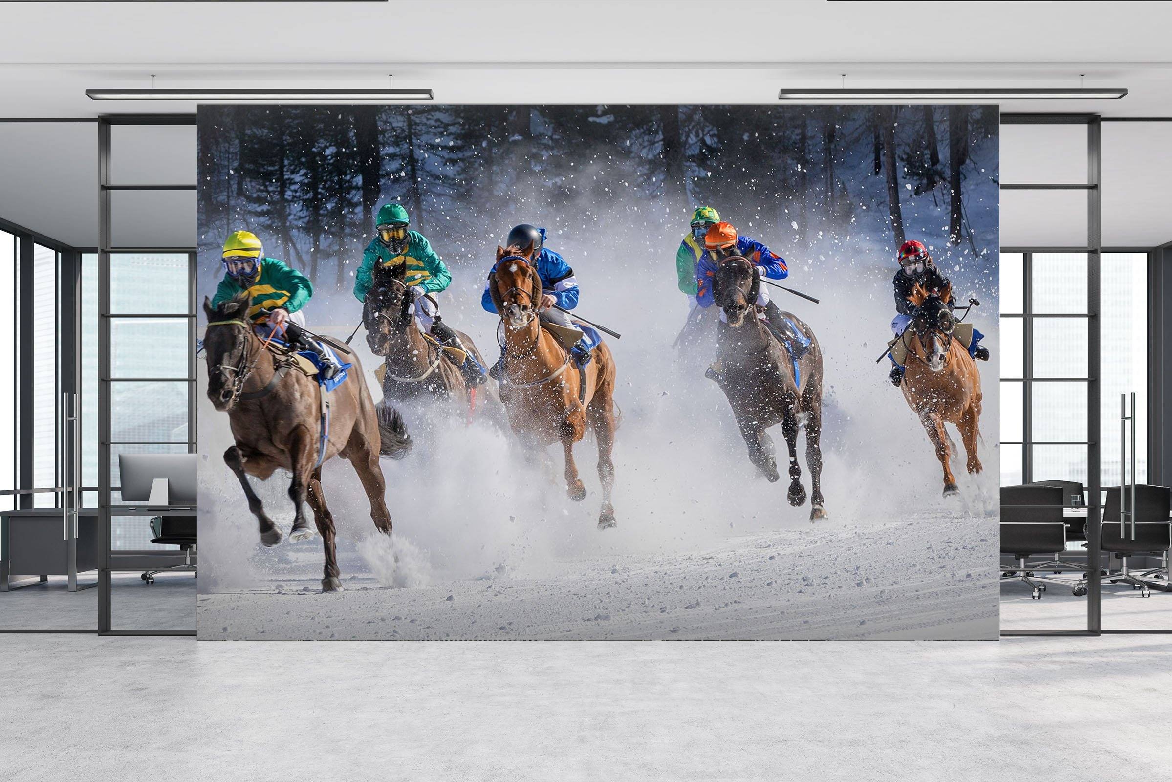 3D Horse Racing 989 Vehicle Wall Murals Wallpaper AJ Wallpaper 2 