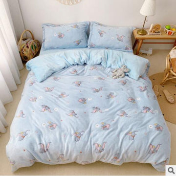 3D Light Blue Dumbo 30124 Bed Pillowcases Quilt