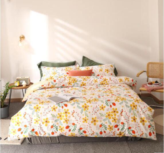 3D Yellow Red Flower 50022 Bed Pillowcases Quilt