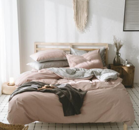 3D Pink Gray 50129 Bed Pillowcases Quilt