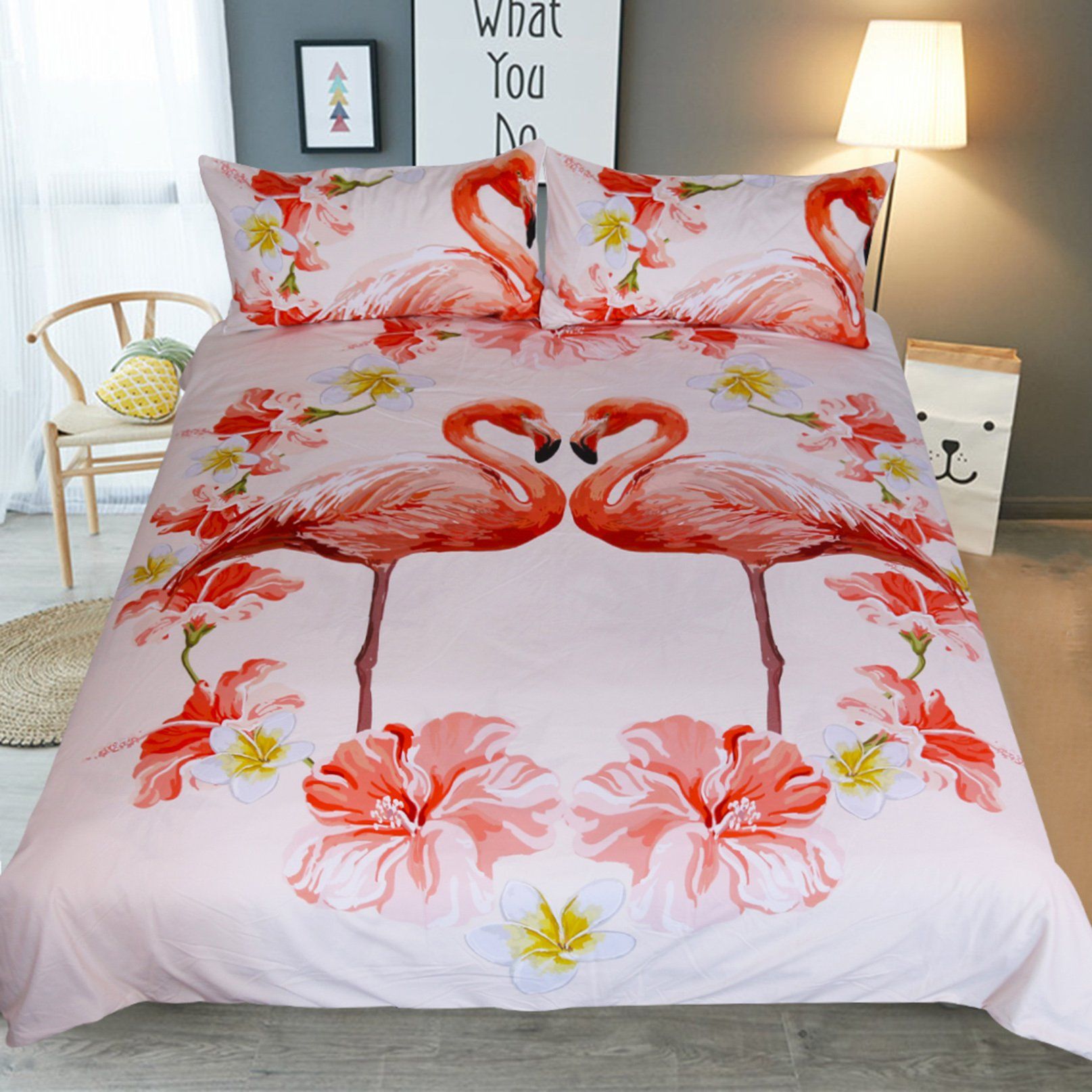 3D Flamingo Flower 151 Bed Pillowcases Quilt Wallpaper AJ Wallpaper 