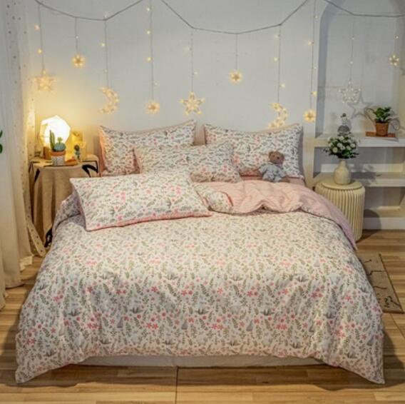 3D Pink Floral 40304 Bed Pillowcases Quilt