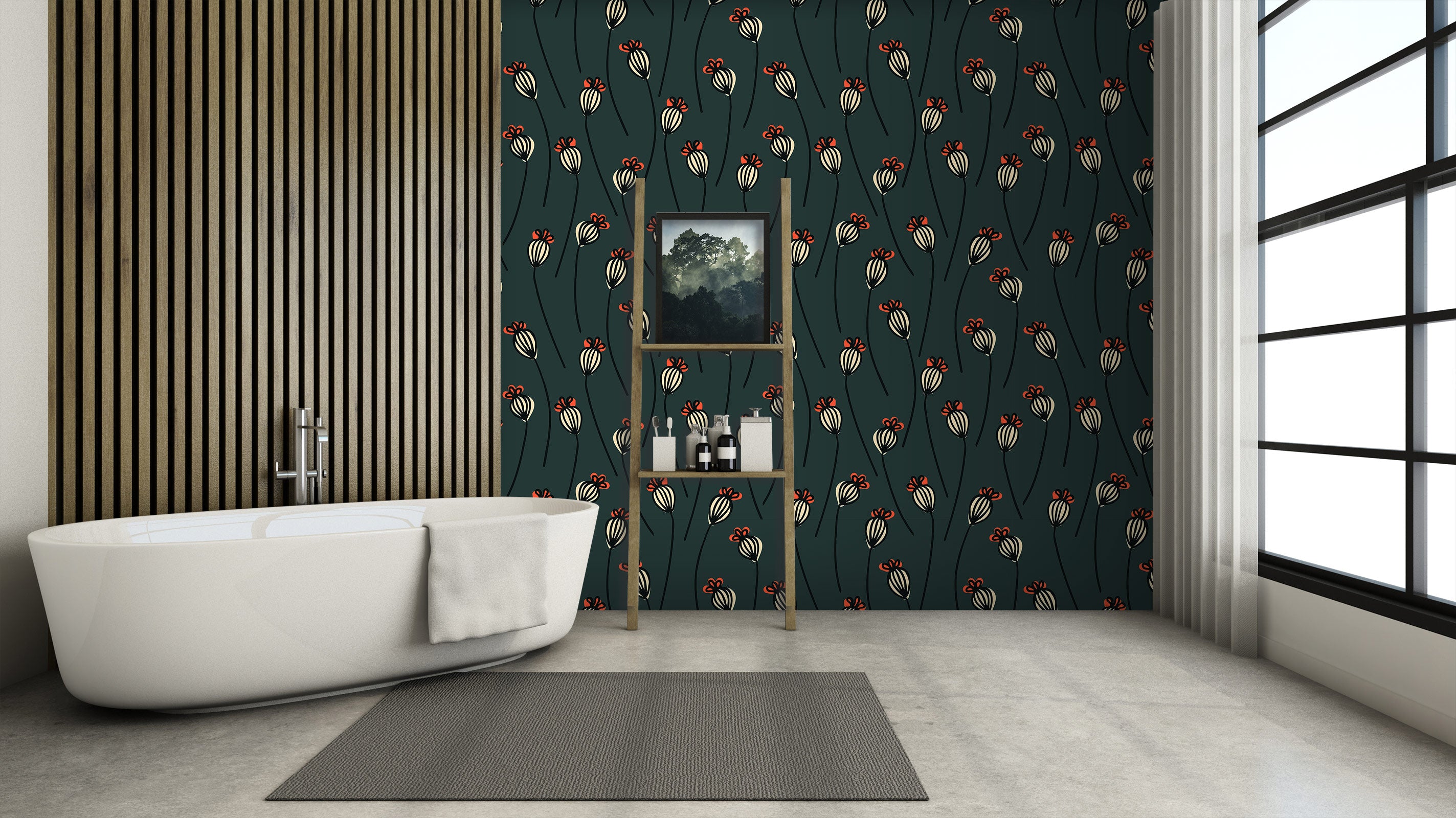 3D Floral Pattern 120112 Kashmira Jayaprakash Wall Mural Wall Murals