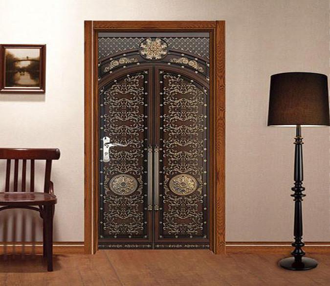 3D complex pattern painting door mural Wallpaper AJ Wallpaper 