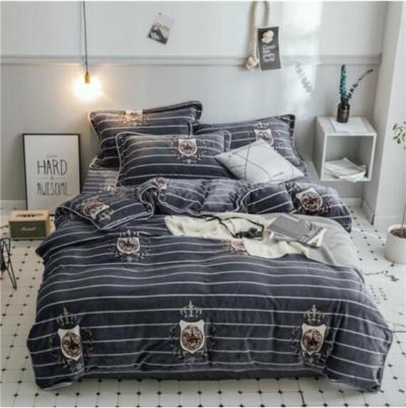 3D Dark Gray Stripes 30259 Bed Pillowcases Quilt