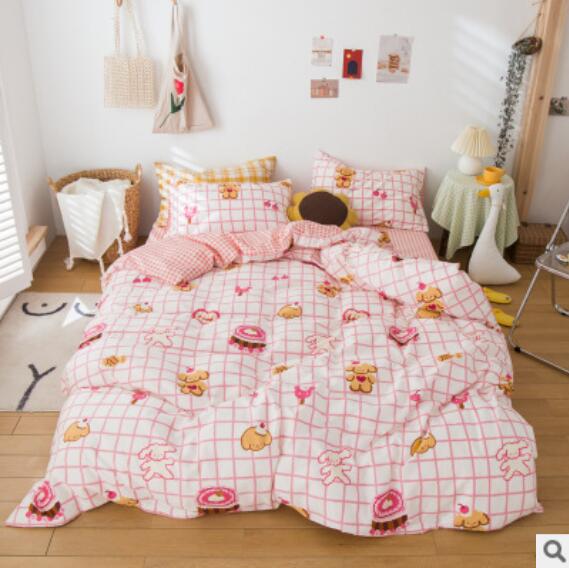 3D Pink Bear 40235 Bed Pillowcases Quilt