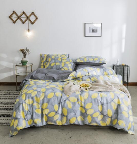 3D Yellow Leaves 14056 Bed Pillowcases Quilt