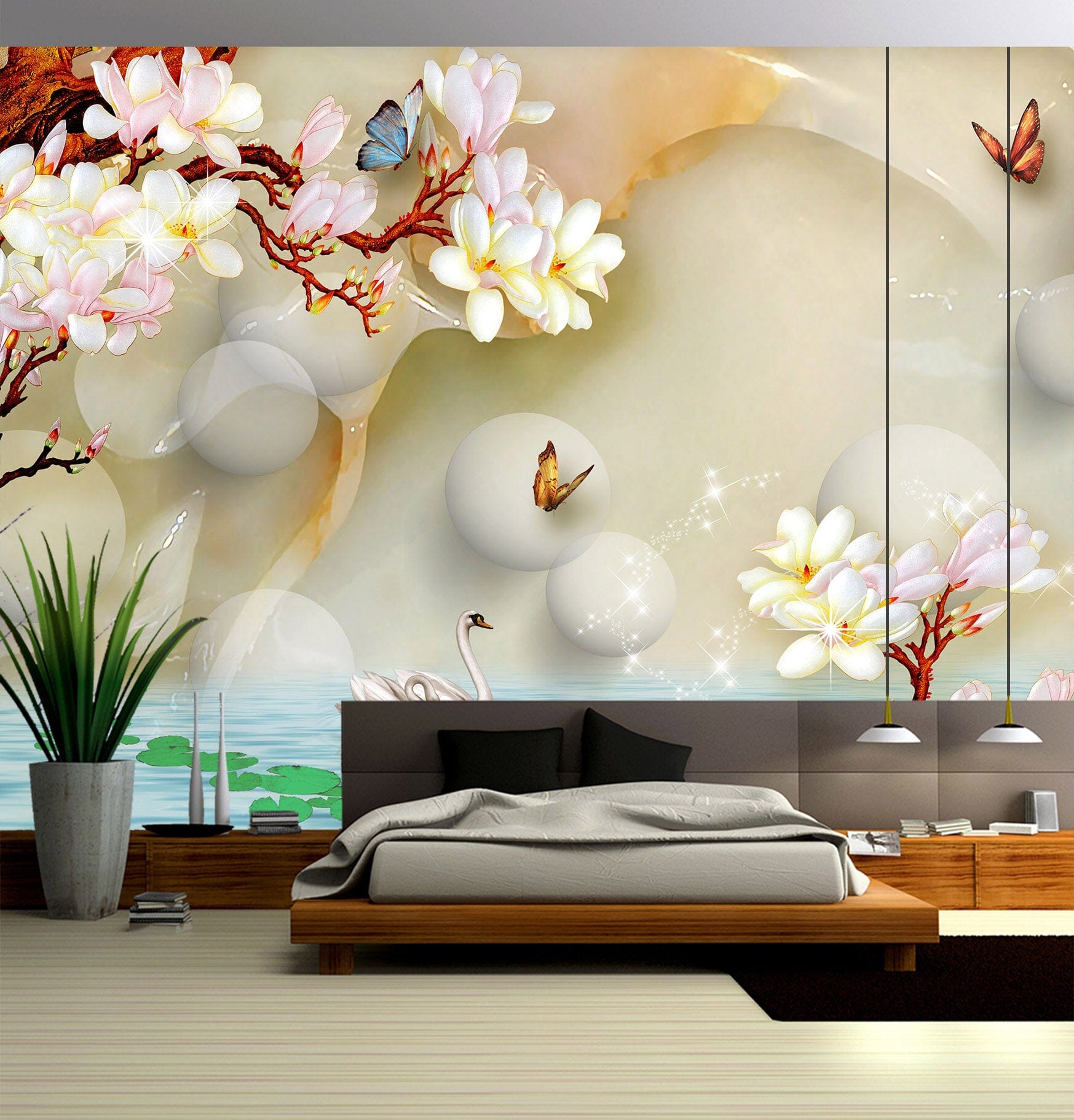 3D Branch Flower 1483 Wall Murals Wallpaper AJ Wallpaper 2 