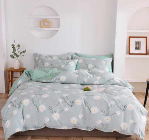 3D Light Green Flower 17077 Bed Pillowcases Quilt