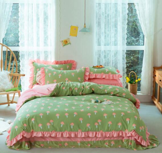 3D Little Mushroom 17169 Bed Pillowcases Quilt