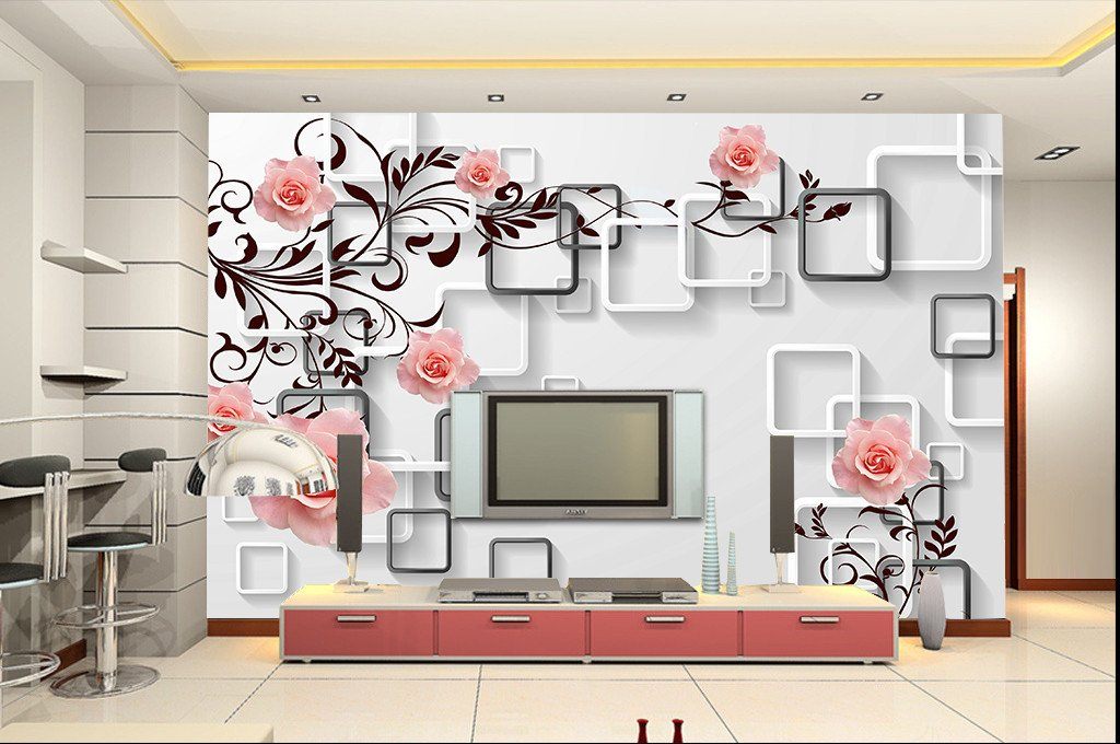 3D Wall Pink Jasmine 76 Wallpaper AJ Wallpaper 
