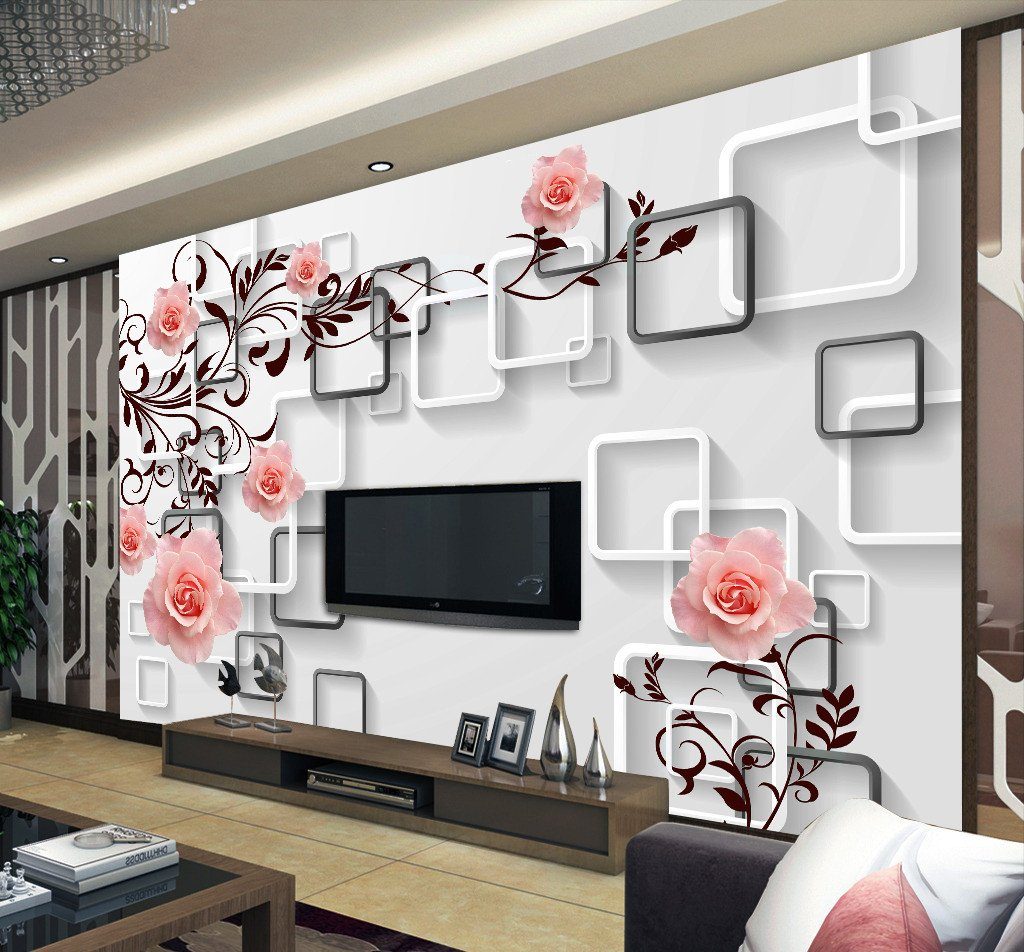 3D Wall Pink Jasmine 76 Wallpaper AJ Wallpaper 