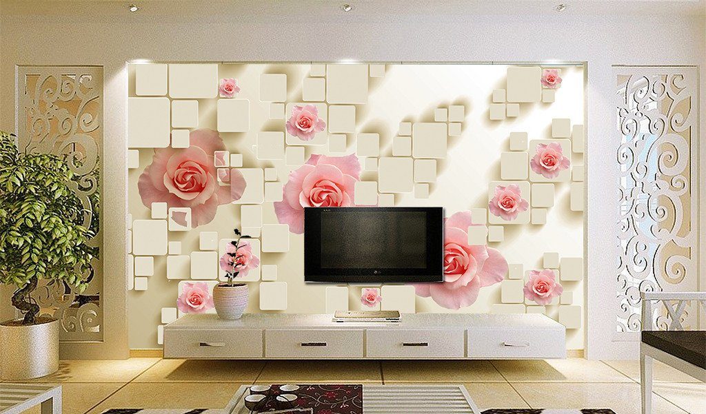 3D Pink Rose Fragrant 66 Wallpaper AJ Wallpapers 