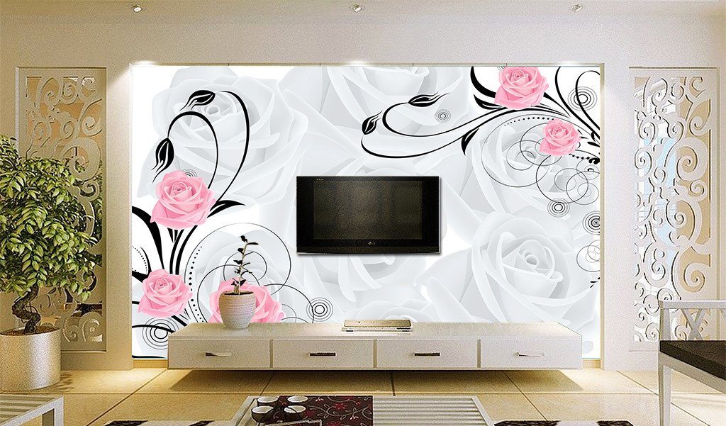 3D Beautiful Pink Rose 3 Wallpaper AJ Wallpapers 