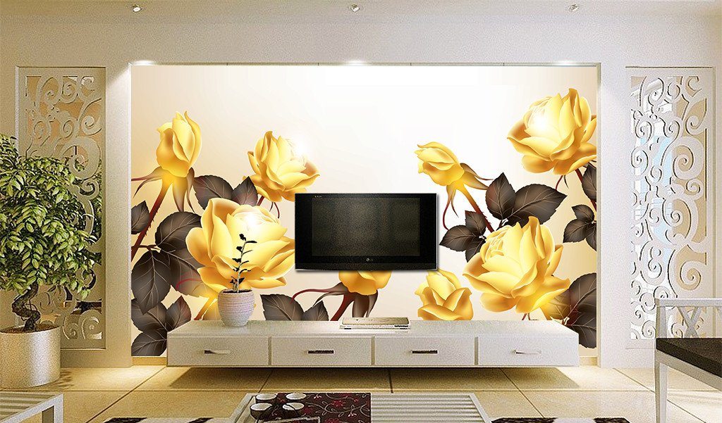 3D Golden Tulips 65 Wallpaper AJ Wallpapers 