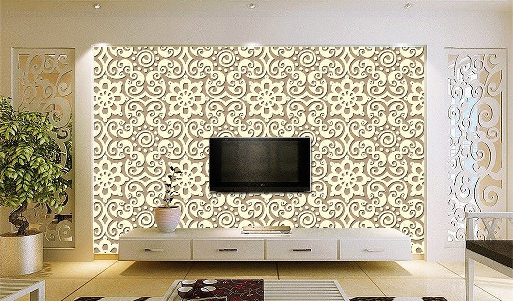 3D Snowflakes Flower Pattern 582 Wallpaper AJ Wallpaper 