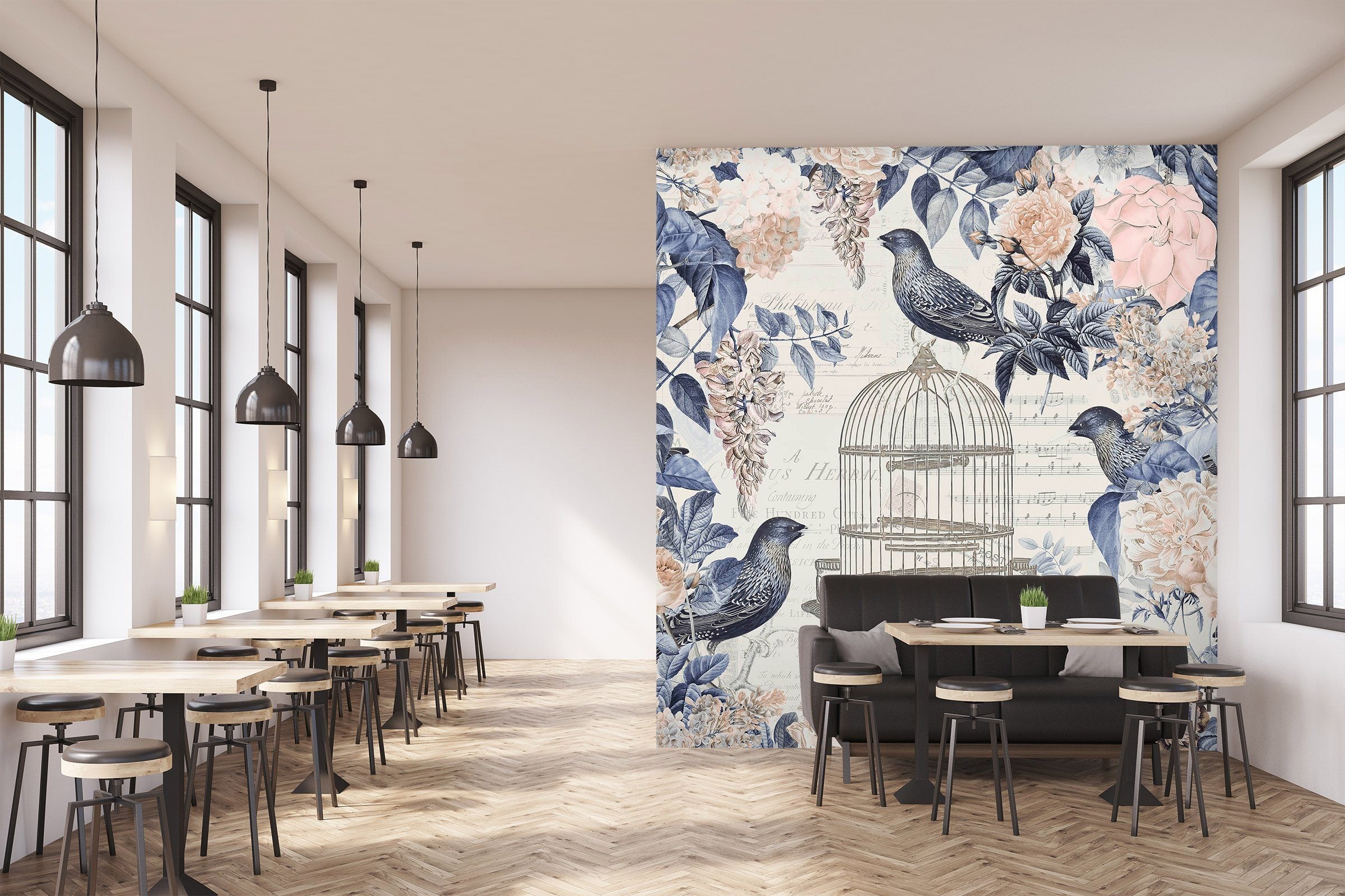 3D Birdcage And Flowers 1440 Andrea haase Wall Mural Wall Murals Wallpaper AJ Wallpaper 2 